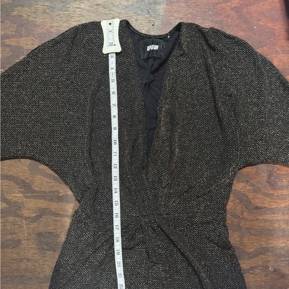 Reformation Metallic Black and Gold Maxi Knit Dress Small - Picture 14 of 14